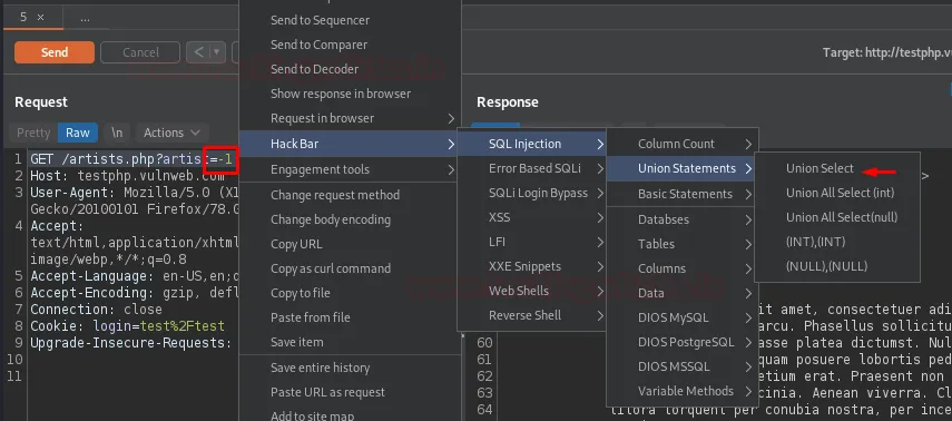 Burp Suite Hackbar